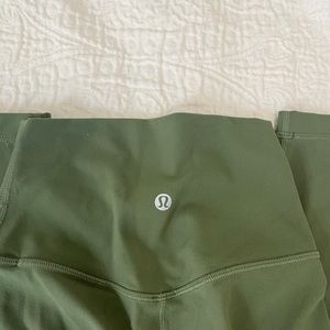 Lulu align green leggings size 0